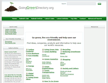 Tablet Screenshot of goinggreendirectory.org